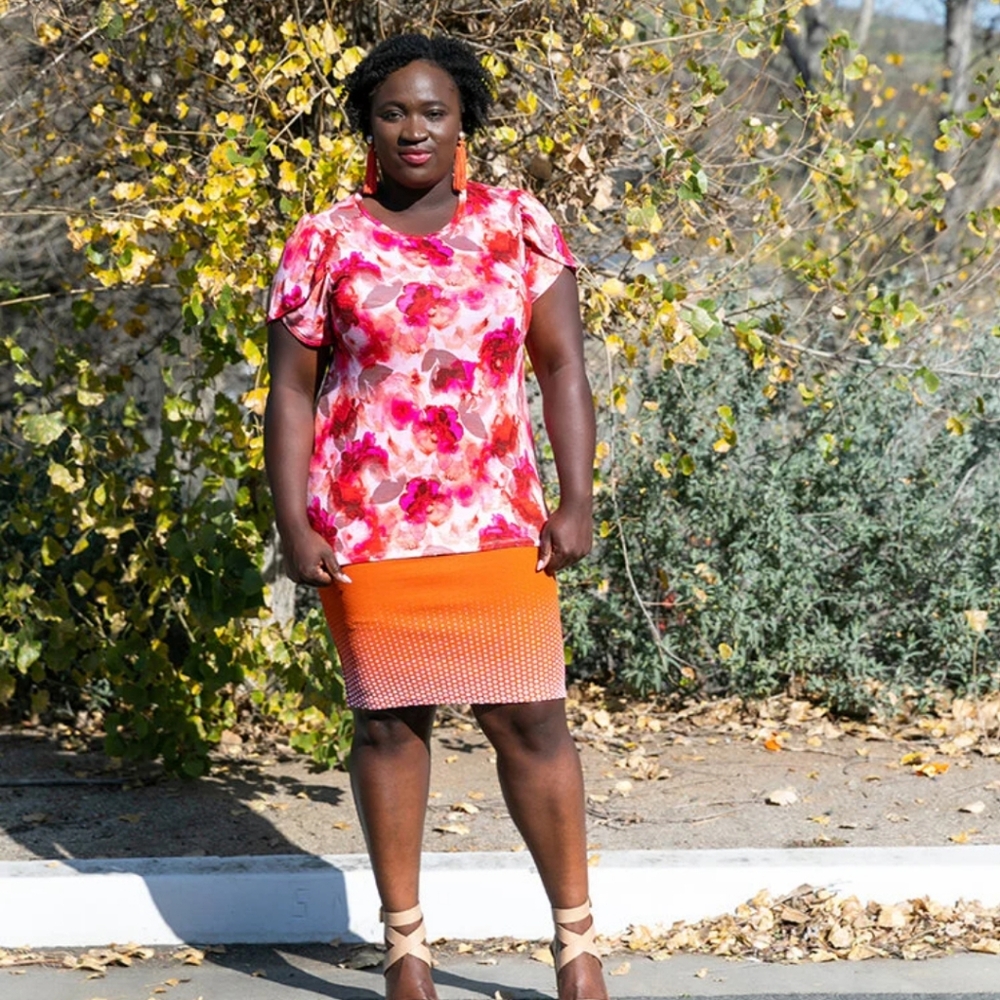 Lularoe "Olive" Top - Tulip Sleeves